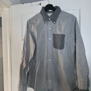 Abercrombie Men's Gray Button-Down Shirt